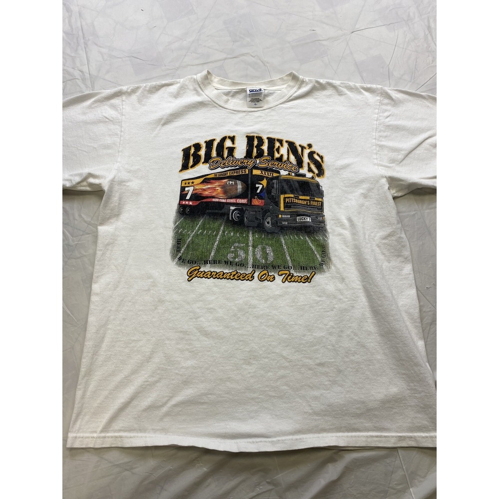 Vintage Big Ben Roethlisberger Football Anvil T-Shirt Steelers Large White